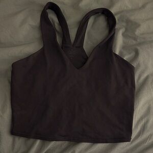 ALO Yoga Black V-Neck Racerback Sports Bra